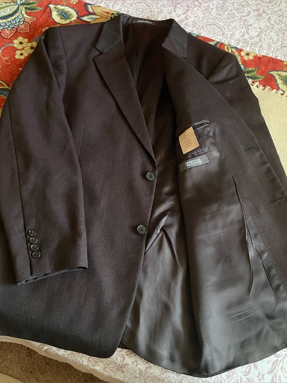 Kenneth Cole Reaction Men's Wool Sport Coat Brown Size 44R